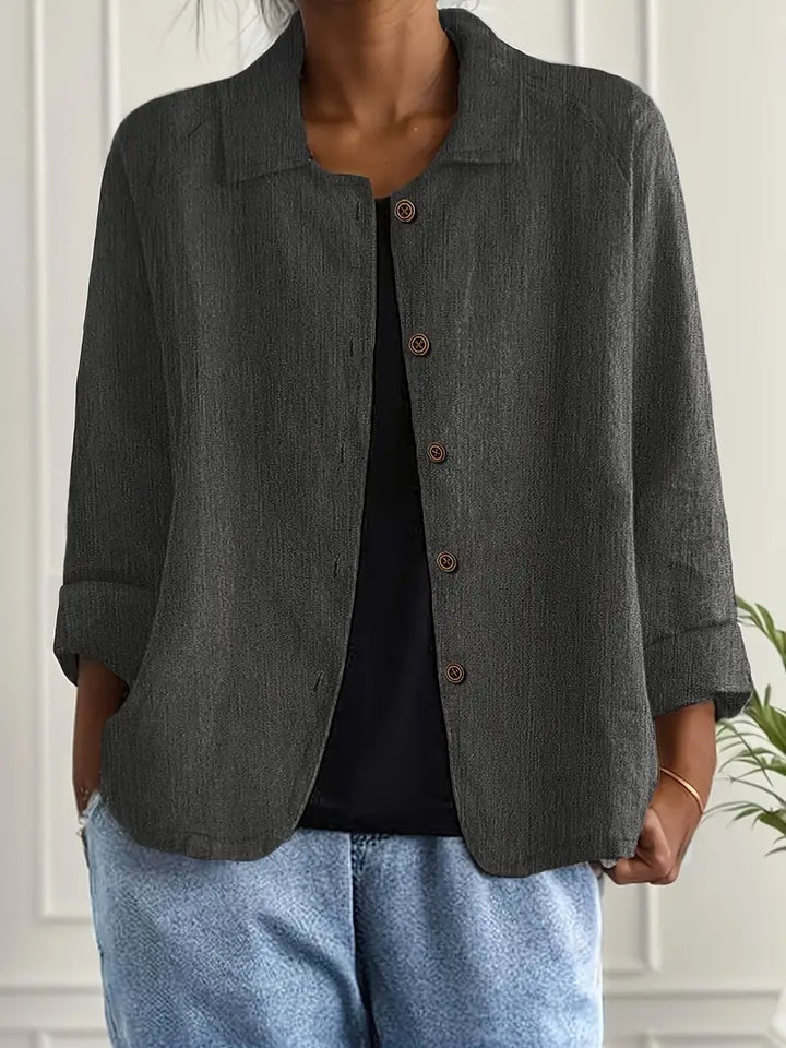 Damen Entspannte Jacke in Dunkelgrau