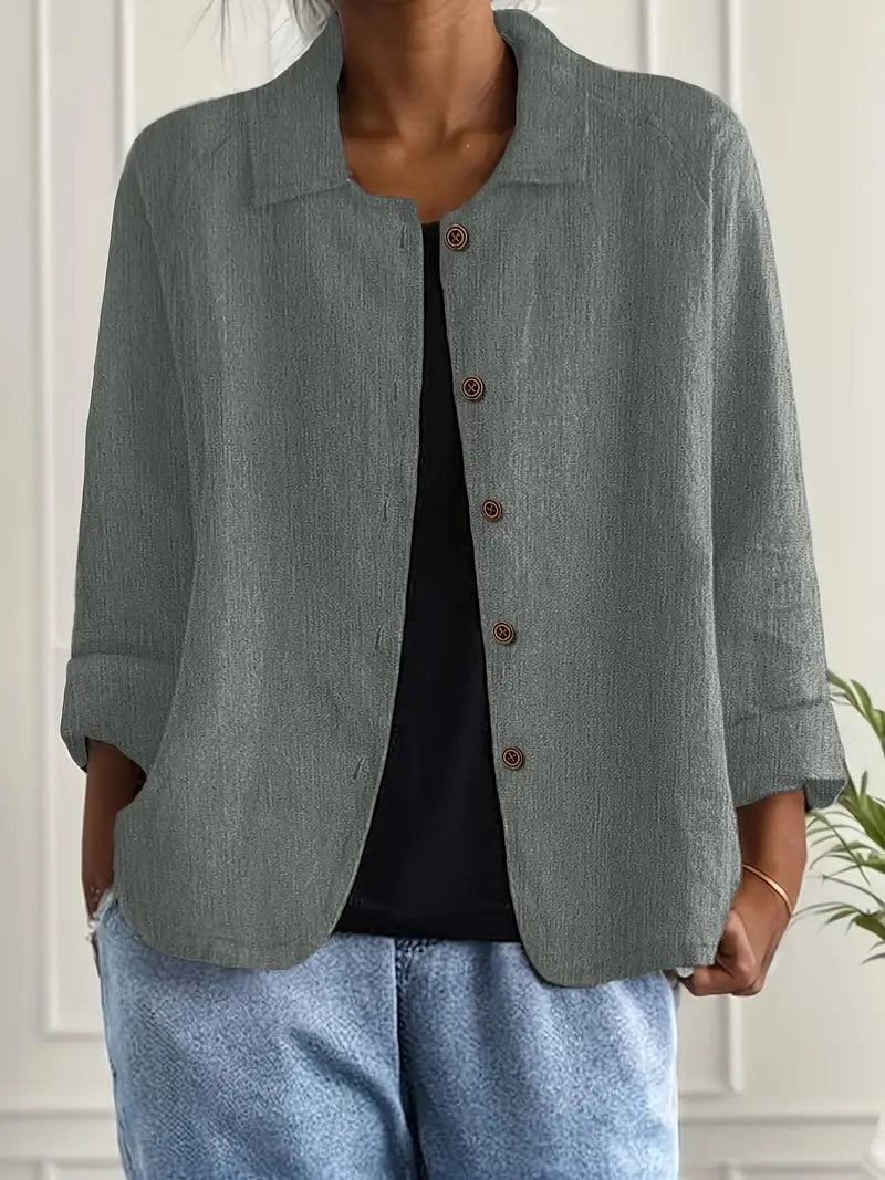 Damen Entspannte Jacke in Grau