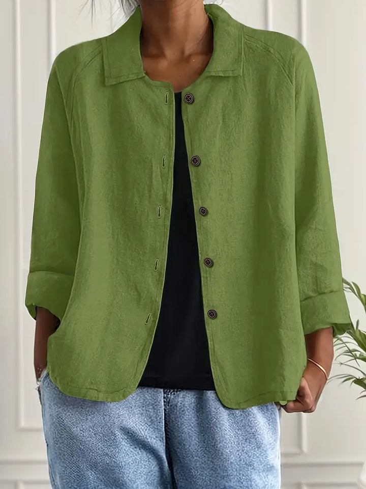 Damen Entspannte Jacke in Grün
