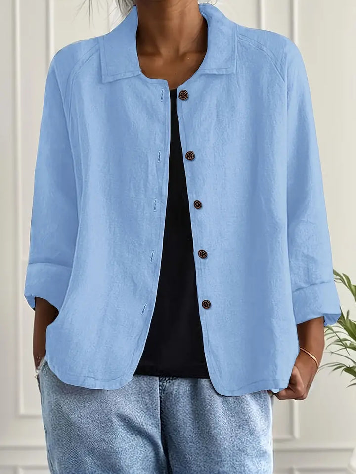 Damen Entspannte Jacke in Hellblau