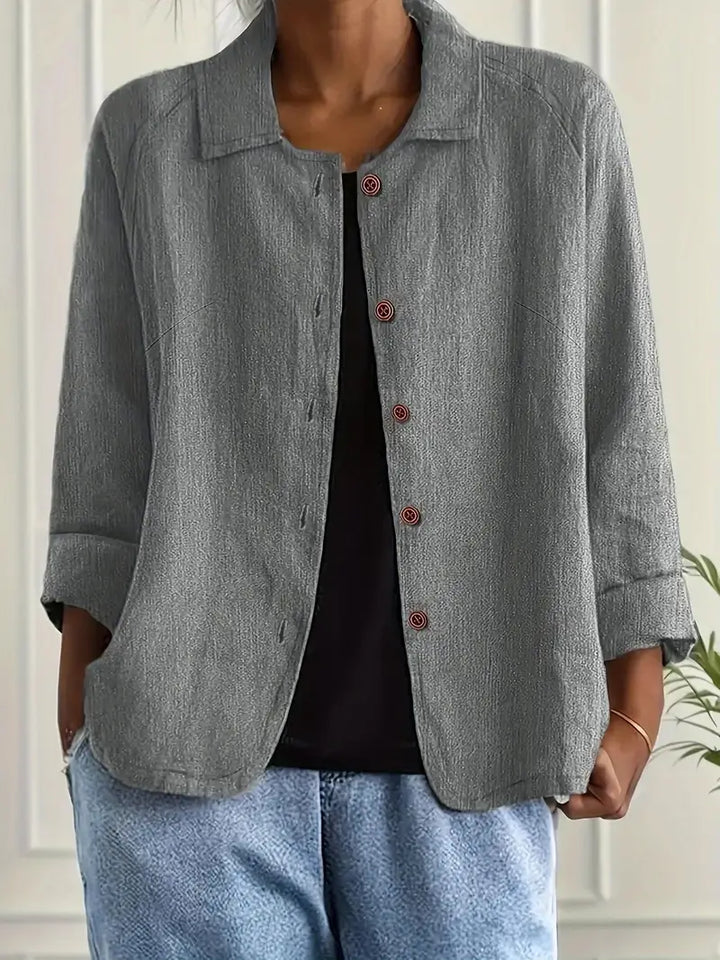 Damen Entspannte Jacke in Hellgrau