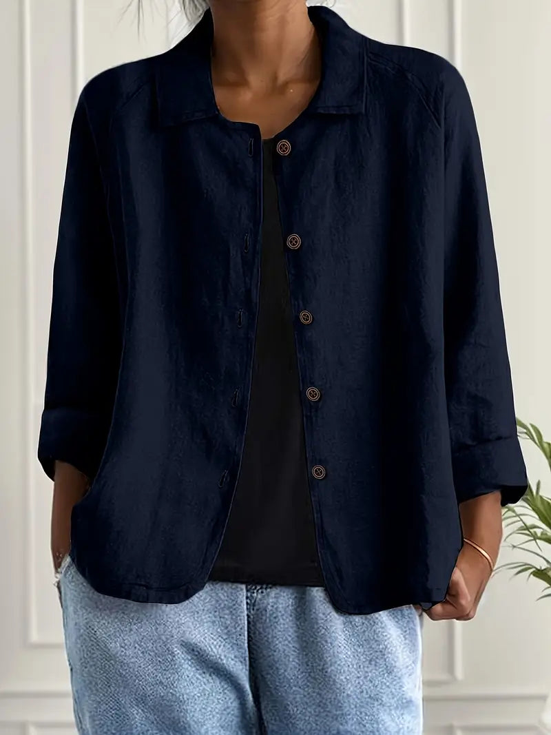 Damen Entspannte Jacke in Marineblau