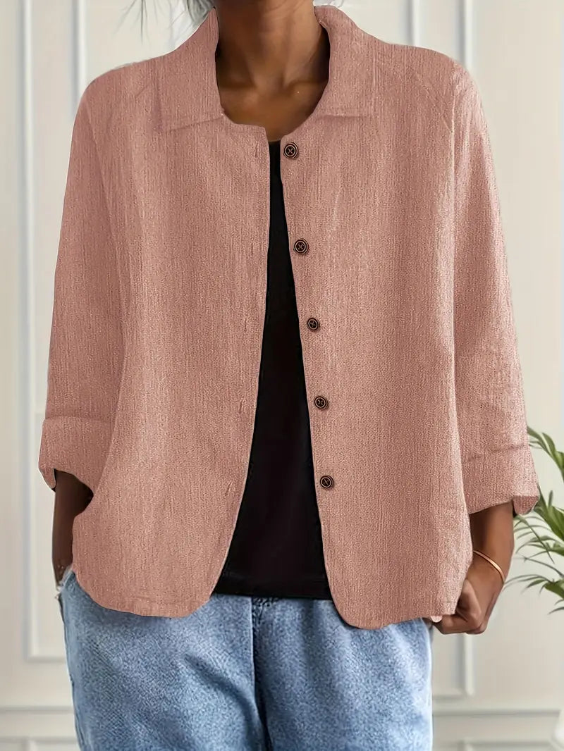 Damen Entspannte Jacke in Rosa