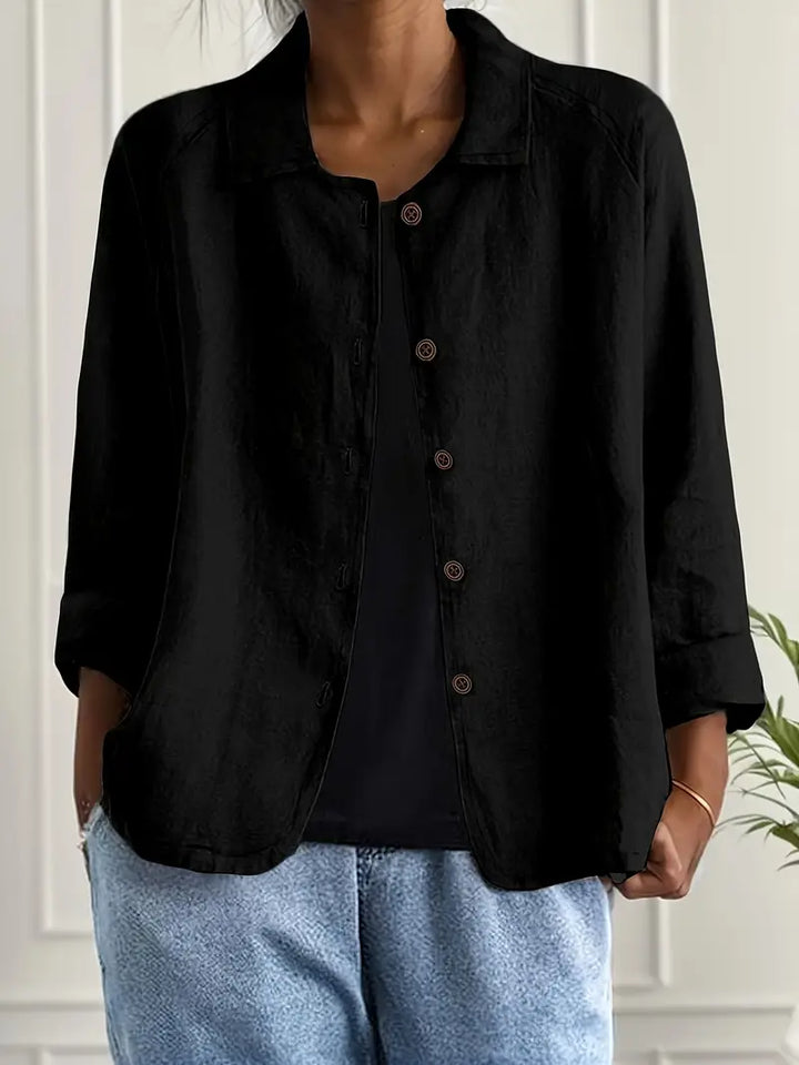Damen Entspannte Jacke in Schwarz