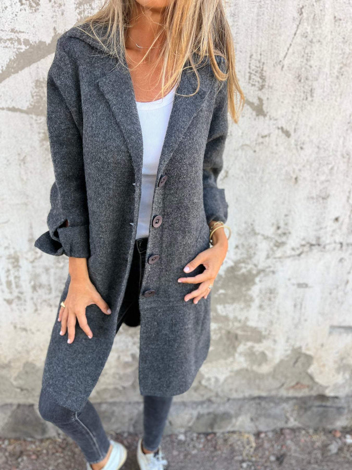 Damen entspannte Strickjacke im lässigen Schnitt in Schwarz