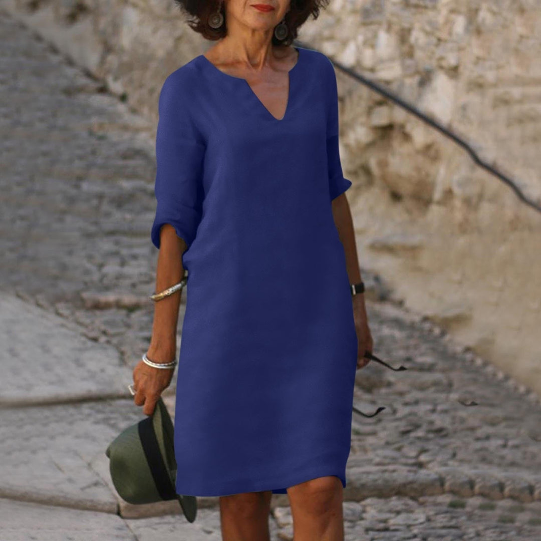 Damen Festliches Kleid für Hochzeitsgäste in Dunkelblau