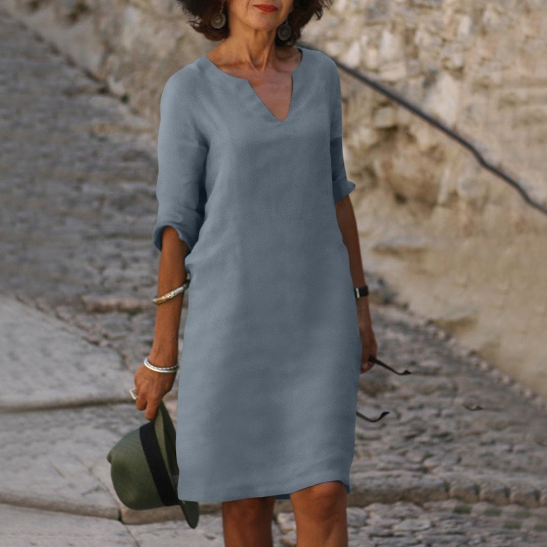 Damen Festliches Kleid für Hochzeitsgäste in Graublau