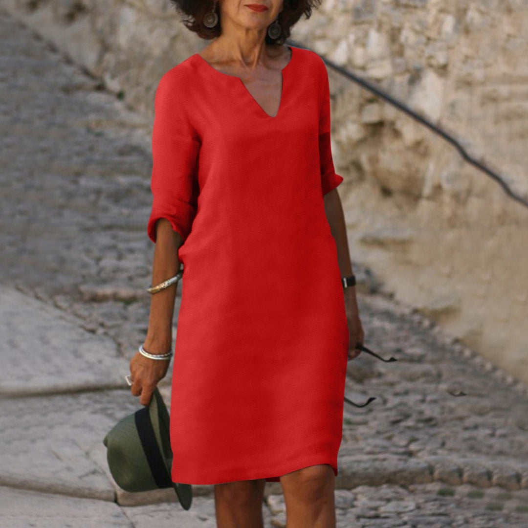 Damen Festliches Kleid für Hochzeitsgäste in Rot