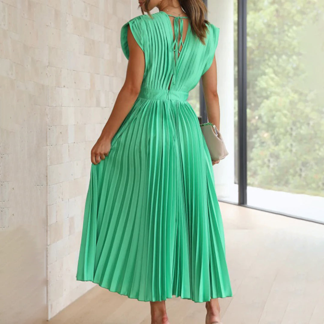 Damen Festliches Kleid mit fließender Eleganz in Grün 2