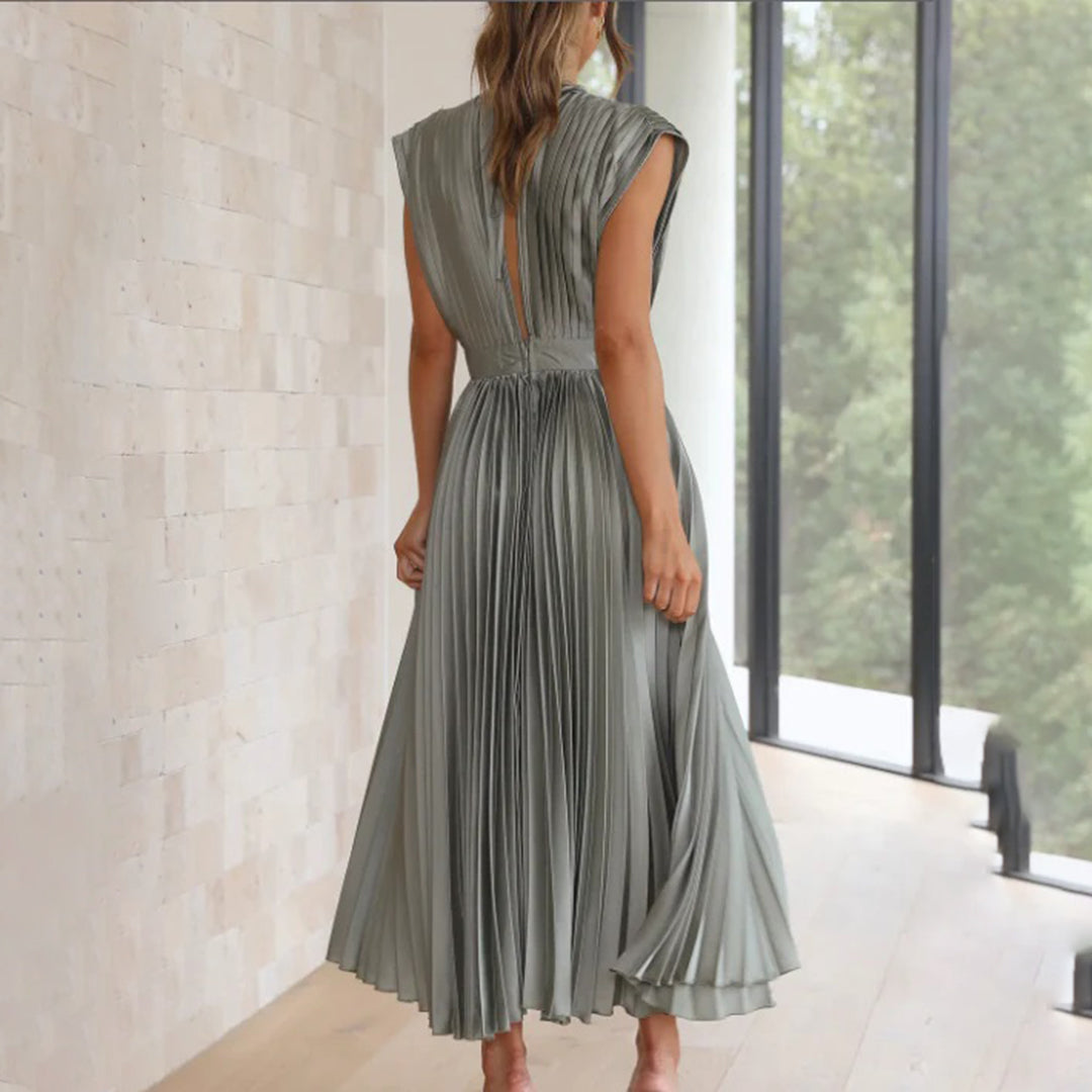 Damen Festliches Kleid mit fließender Eleganz in Grün 4