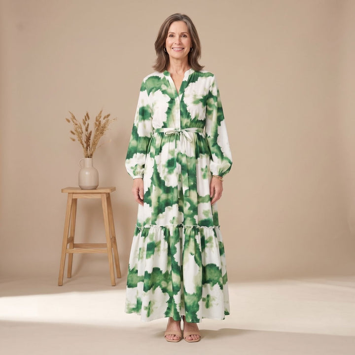 Damen Festliches Maxi-Kleid für Hochzeitsgäste in Gemustert