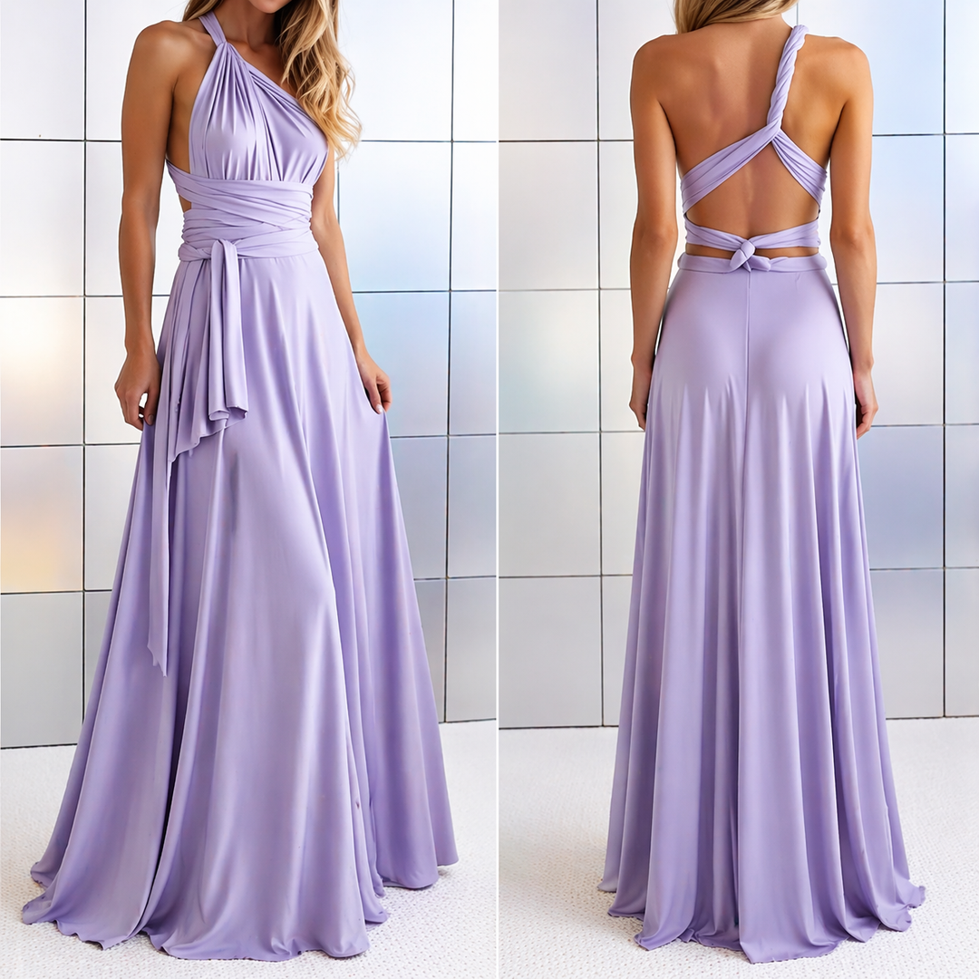 Damen Festliches Maxikleid für Hochzeitsgäste in Lila