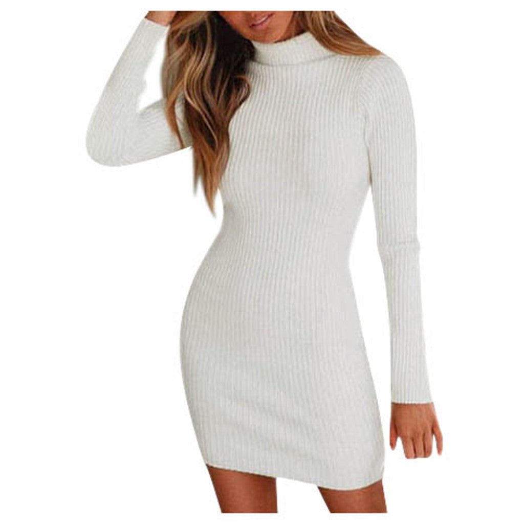 Damen Festliches Strick-Minikleid für Hochzeitsgäste in Weiß