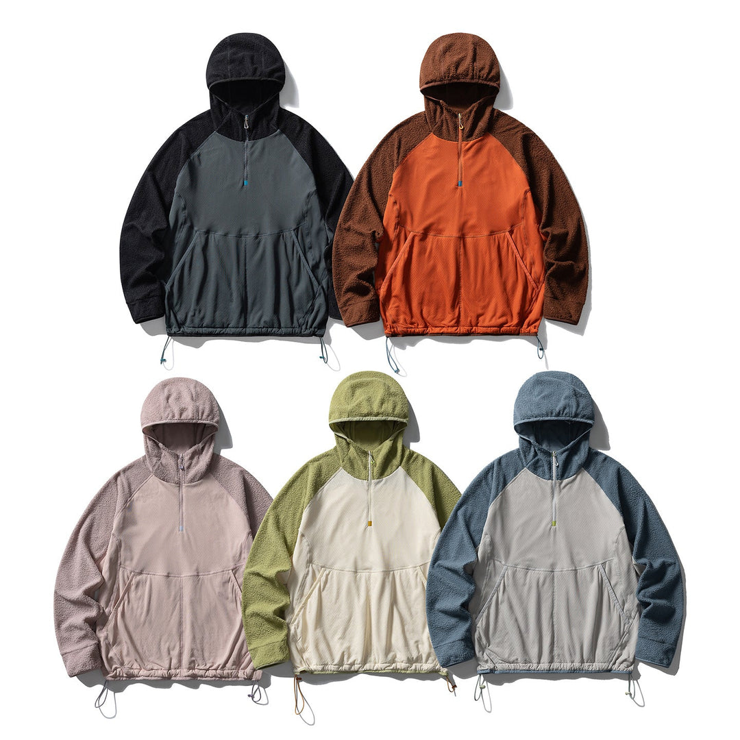 Damen Fleece-Strickjacke mit Kapuze und Softshell
