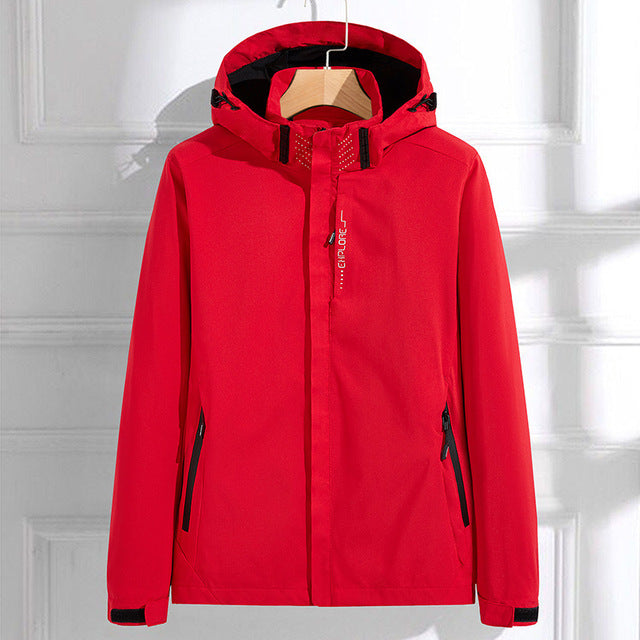 Damen funktionale Jacke mit Reißverschluss in Rot