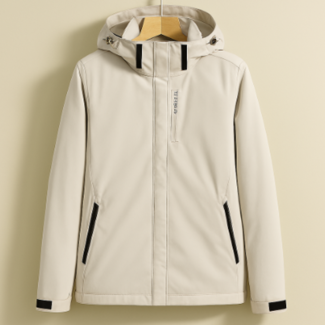 Damen funktionale Jacke mit Reißverschluss in Weiß