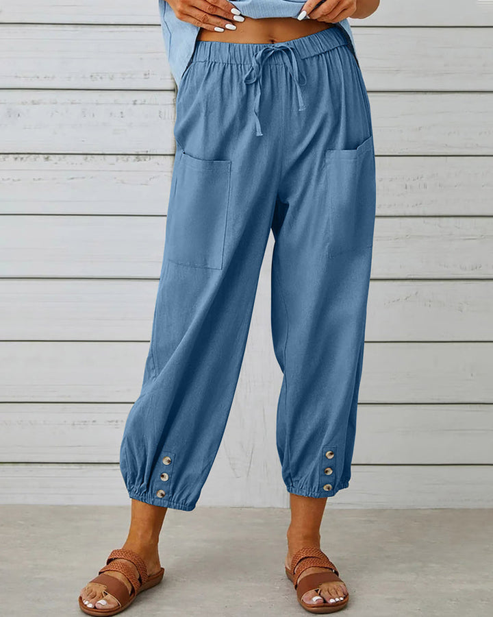 Damen Gemütliche Alltags-Hosen in Blau