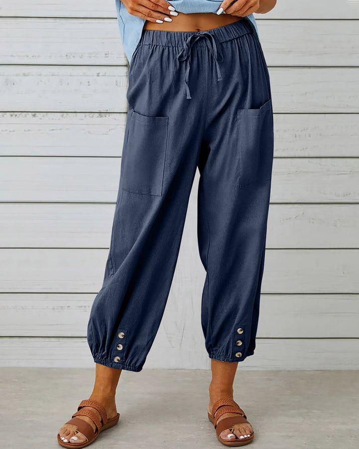 Damen Gemütliche Alltags-Hosen in Marineblau