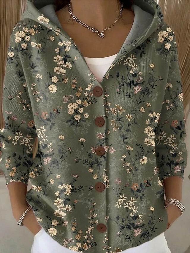 Damen Gemütliche Strickjacke zum Schichten in Dunkelgrün