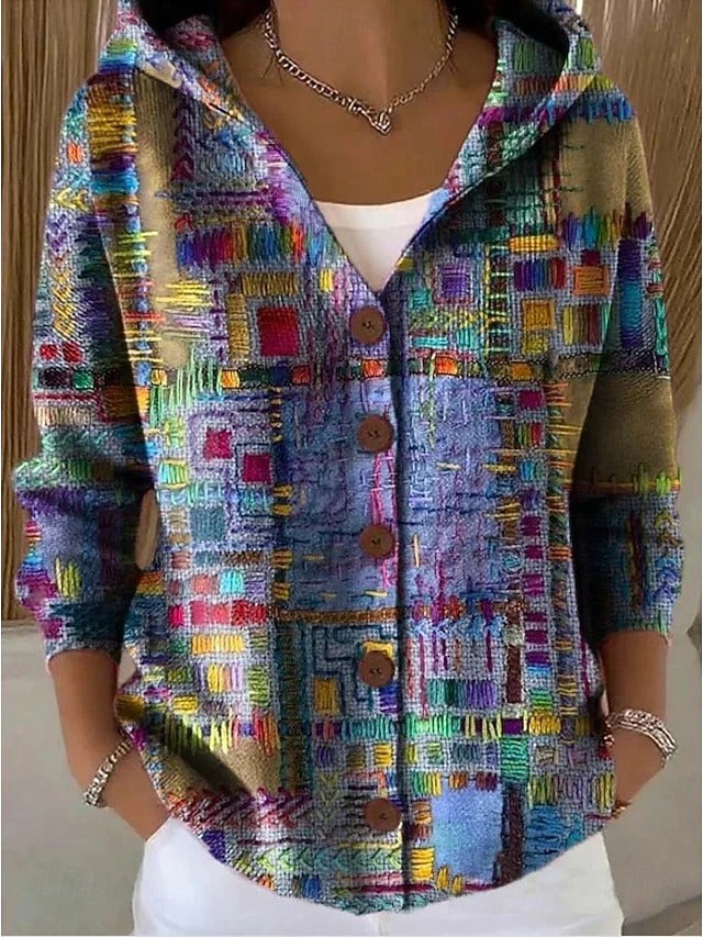Damen Gemütliche Strickjacke zum Schichten in Lila