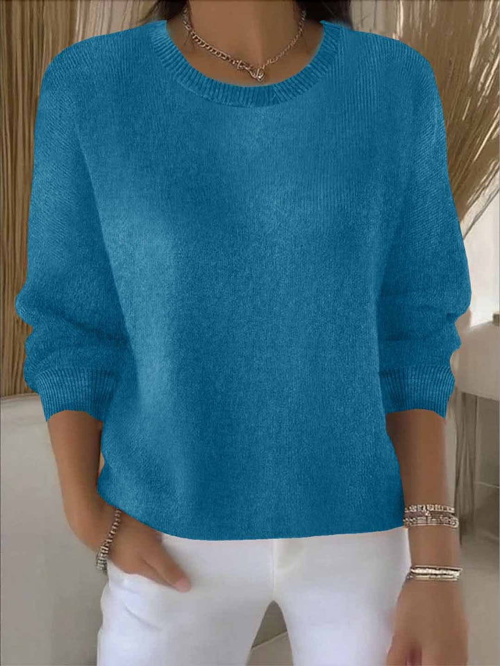 Damen Gemütlicher Strickpullover für den Winter in Blau