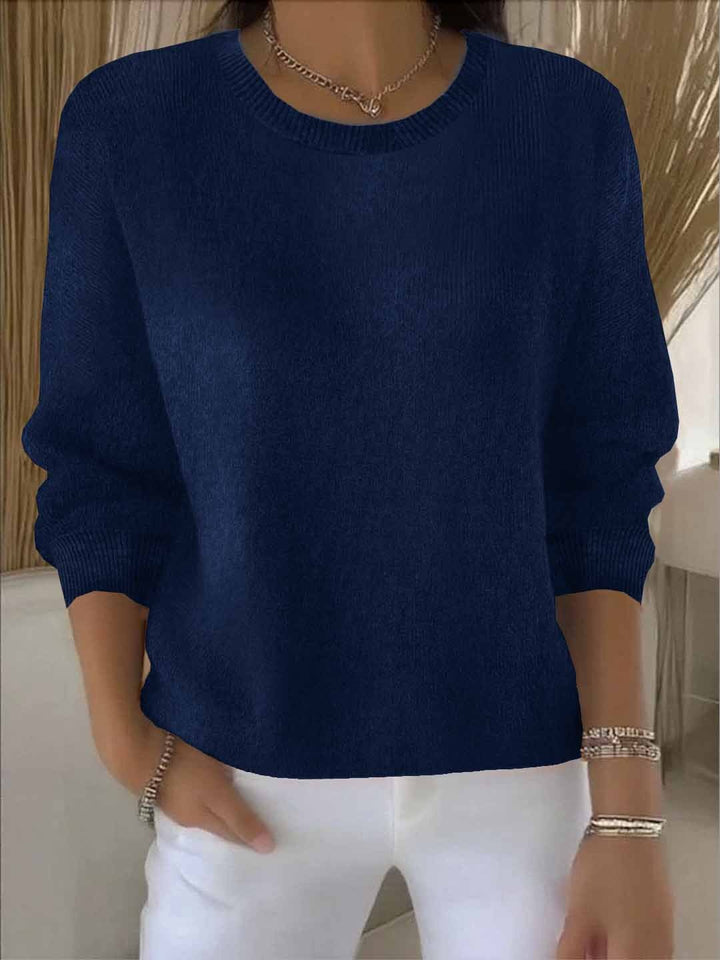 Damen Gemütlicher Strickpullover für den Winter in Dunkelblau