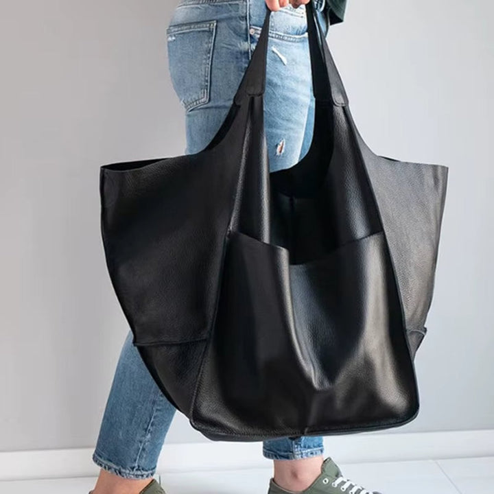 Damen Geräumige Vegane Ledertasche mit Magnetverschluss (11)