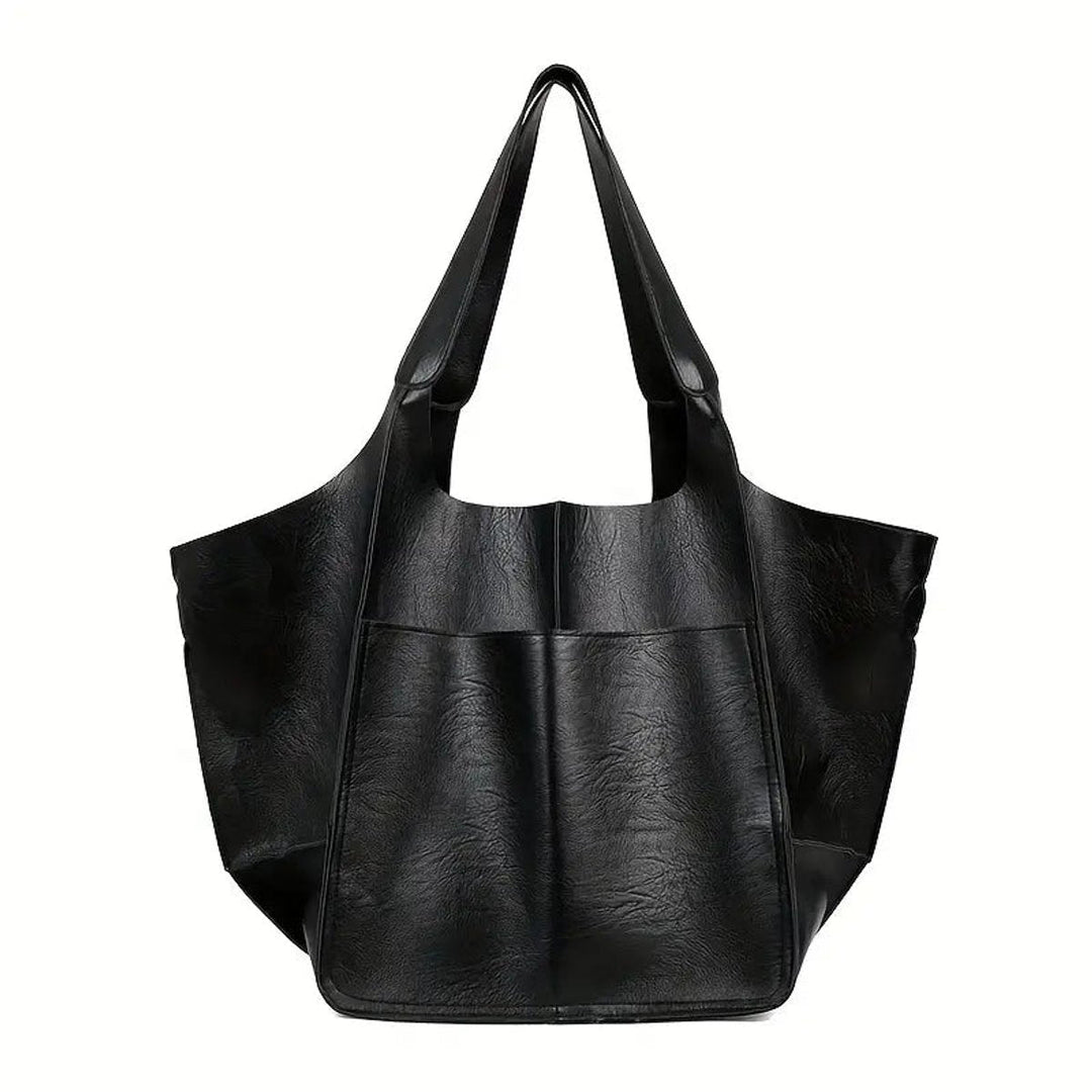 Damen Geräumige Vegane Ledertasche mit Magnetverschluss (14)