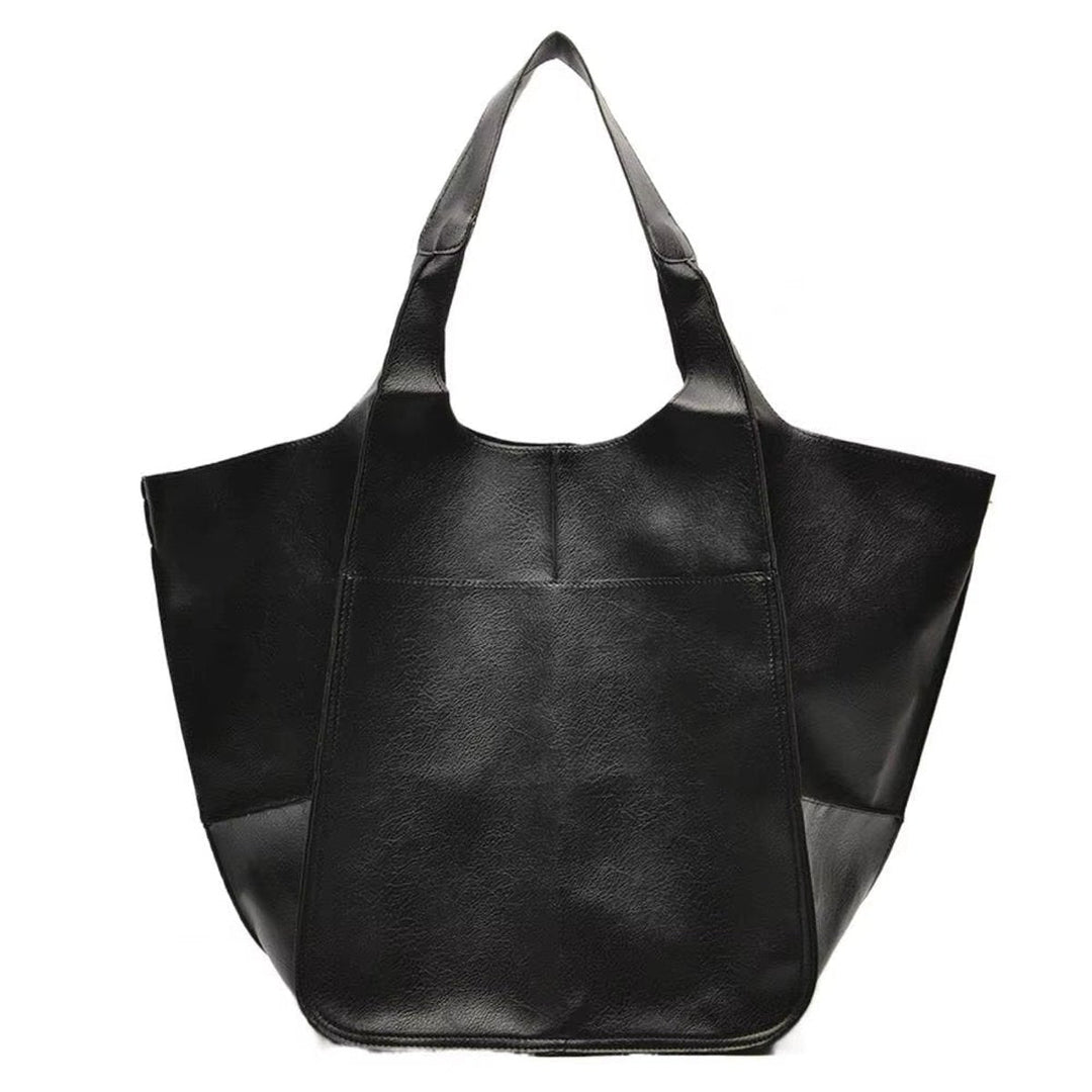 Damen Geräumige Vegane Ledertasche mit Magnetverschluss (15)