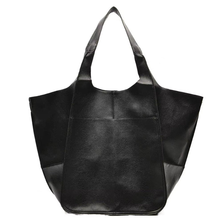 Damen Geräumige Vegane Ledertasche mit Magnetverschluss (15)