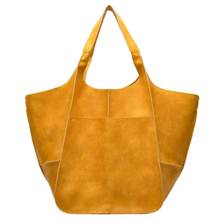 Damen Geräumige Vegane Ledertasche mit Magnetverschluss (17)