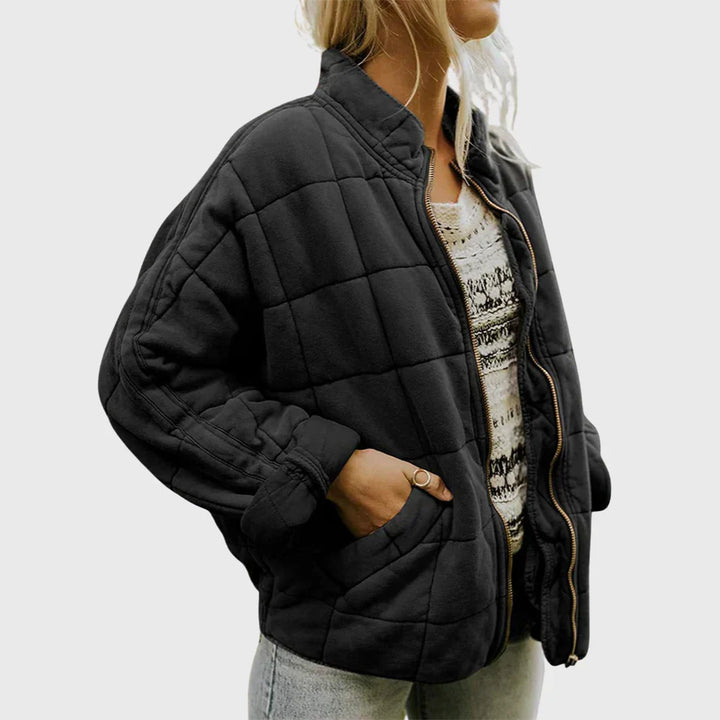Damen Gesteppte Übergangsjacke für Alltag in Schwarz