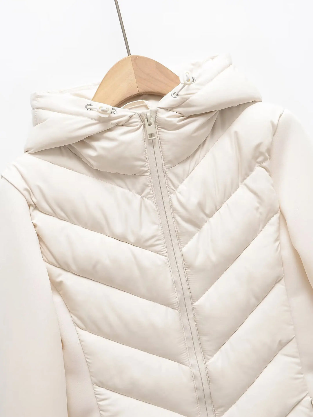 Damen gesteppte Winterjacke mit Kapuze (3)