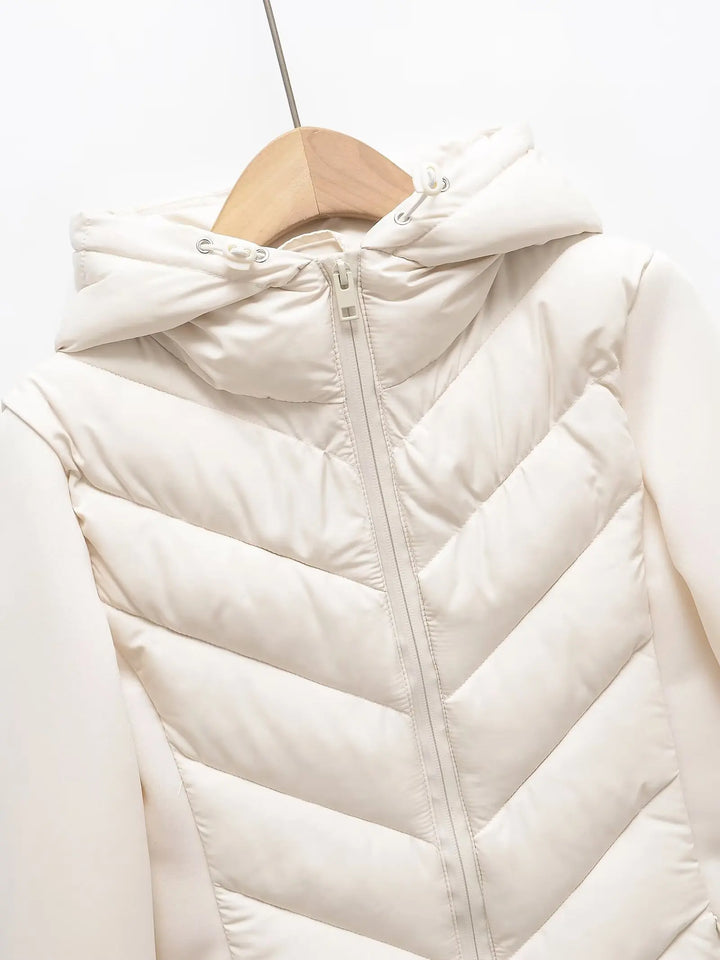 Damen gesteppte Winterjacke mit Kapuze (3)