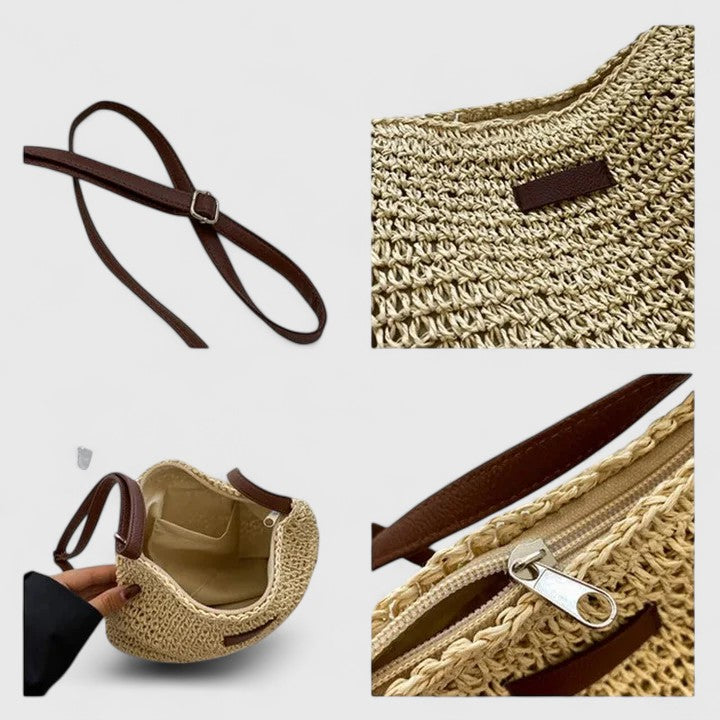 Damen Gewebte Schultertasche für den Sommer (5)