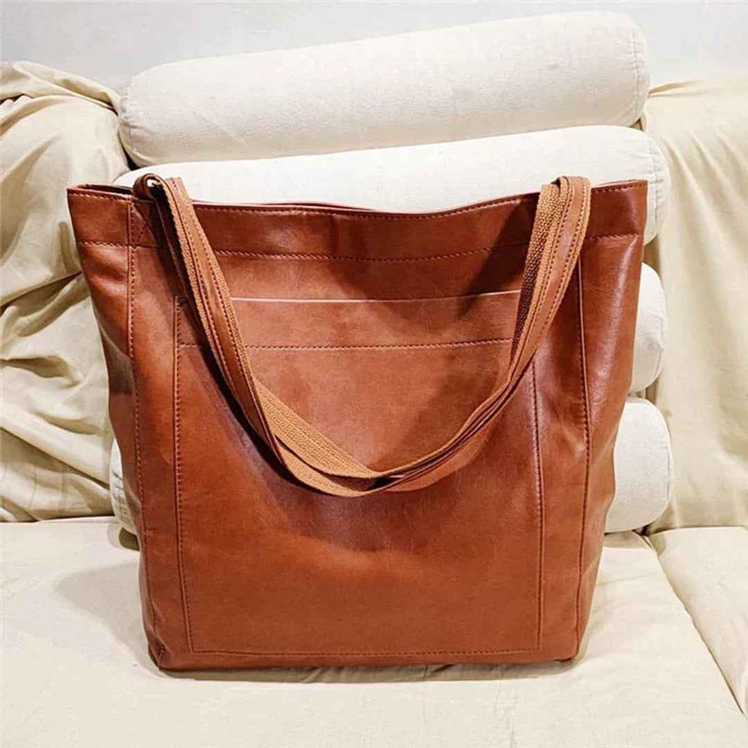 Damen Große Lederschultertasche für den Alltag (2)