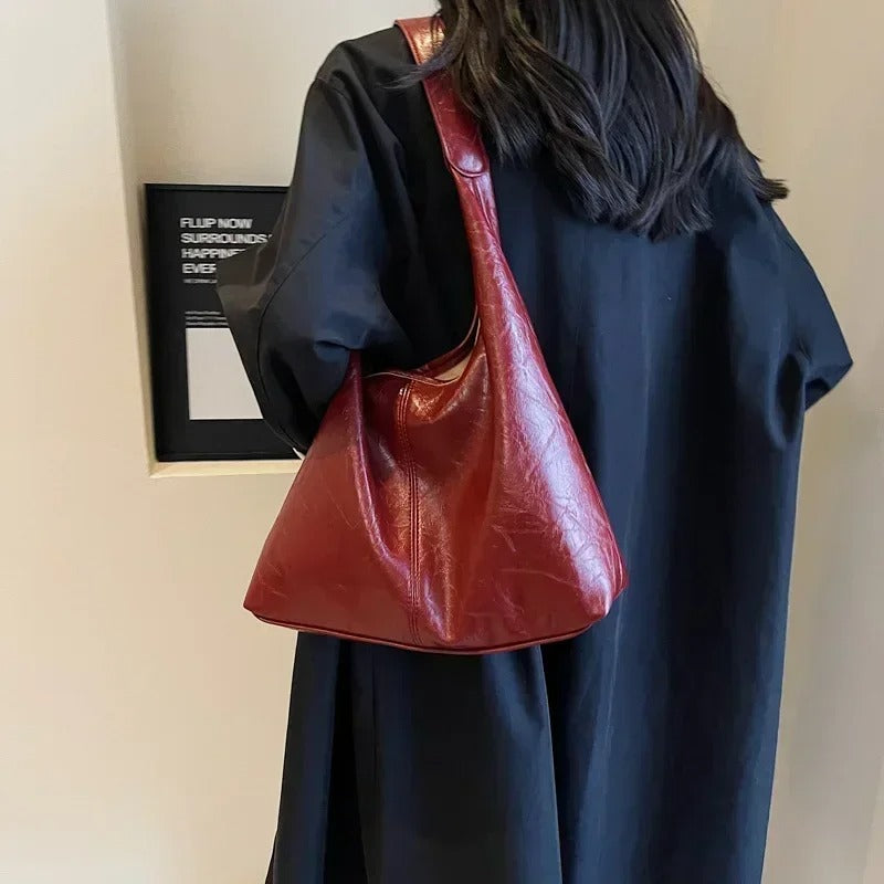Damen Große Ledertasche im Vintage-Look (5)