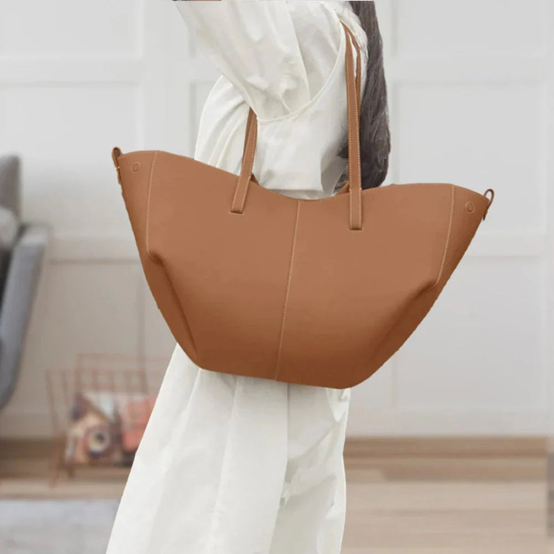 Damen Große Vintage PU-Leder Tasche (2)