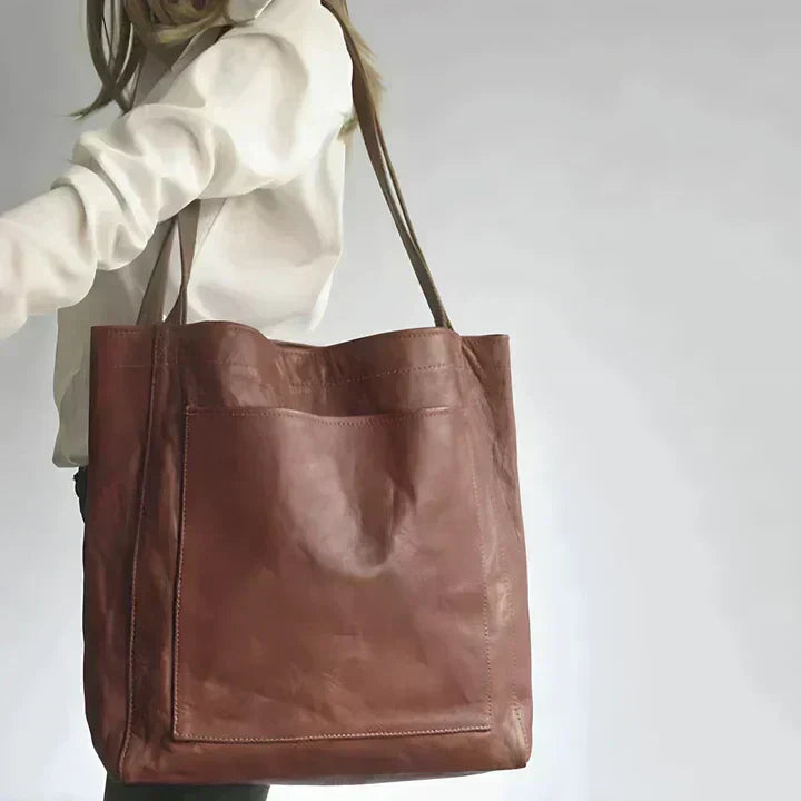 Damen Handtasche im eleganten Heritage-Stil in Dunkelbraun