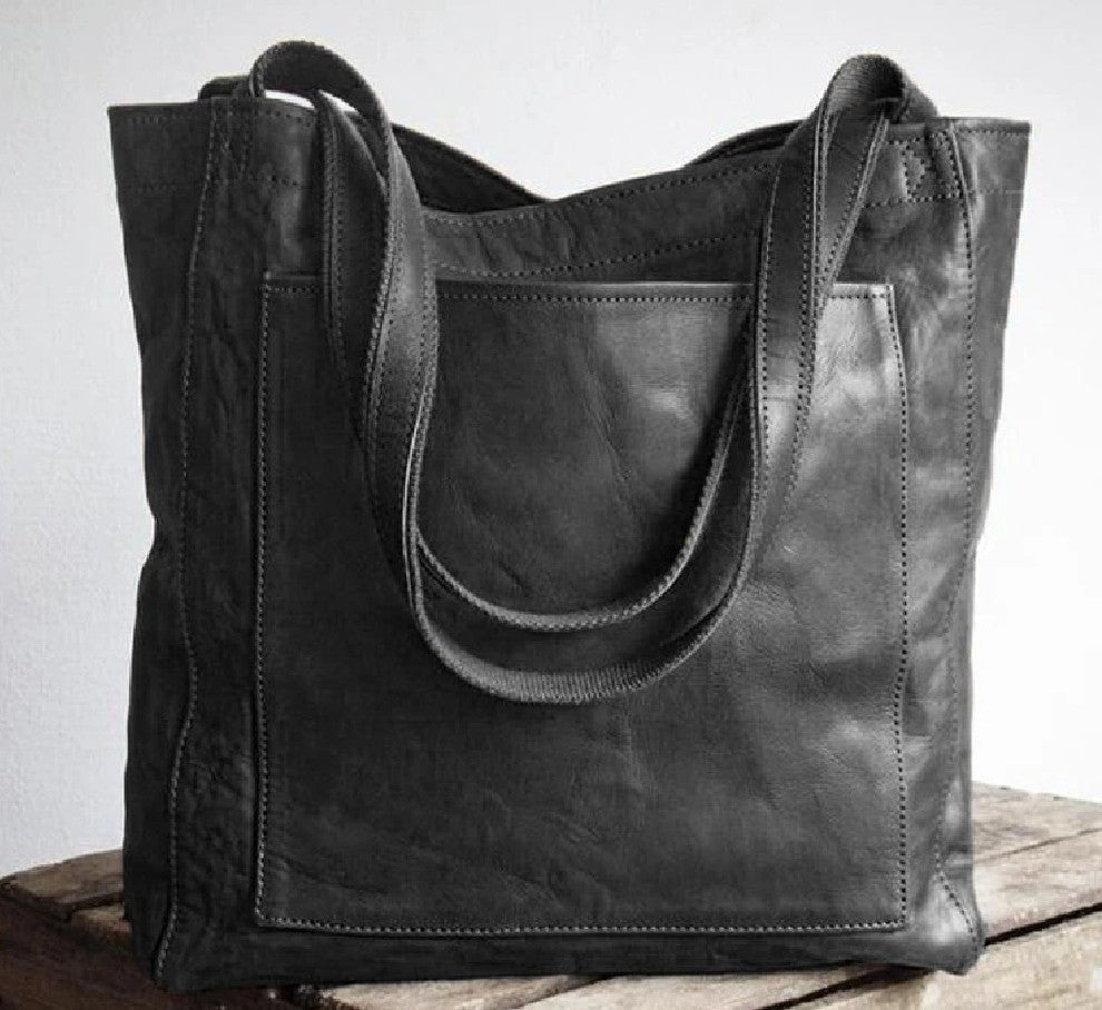 Damen Handtasche Schwarz Klassisch Elegant in Schwarz