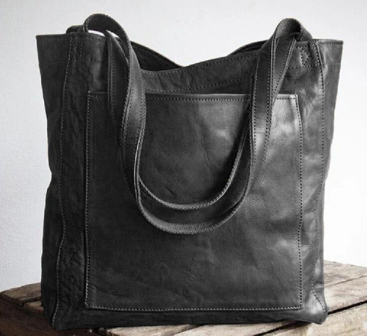 Damen Handtasche Schwarz Klassisch Elegant in Schwarz