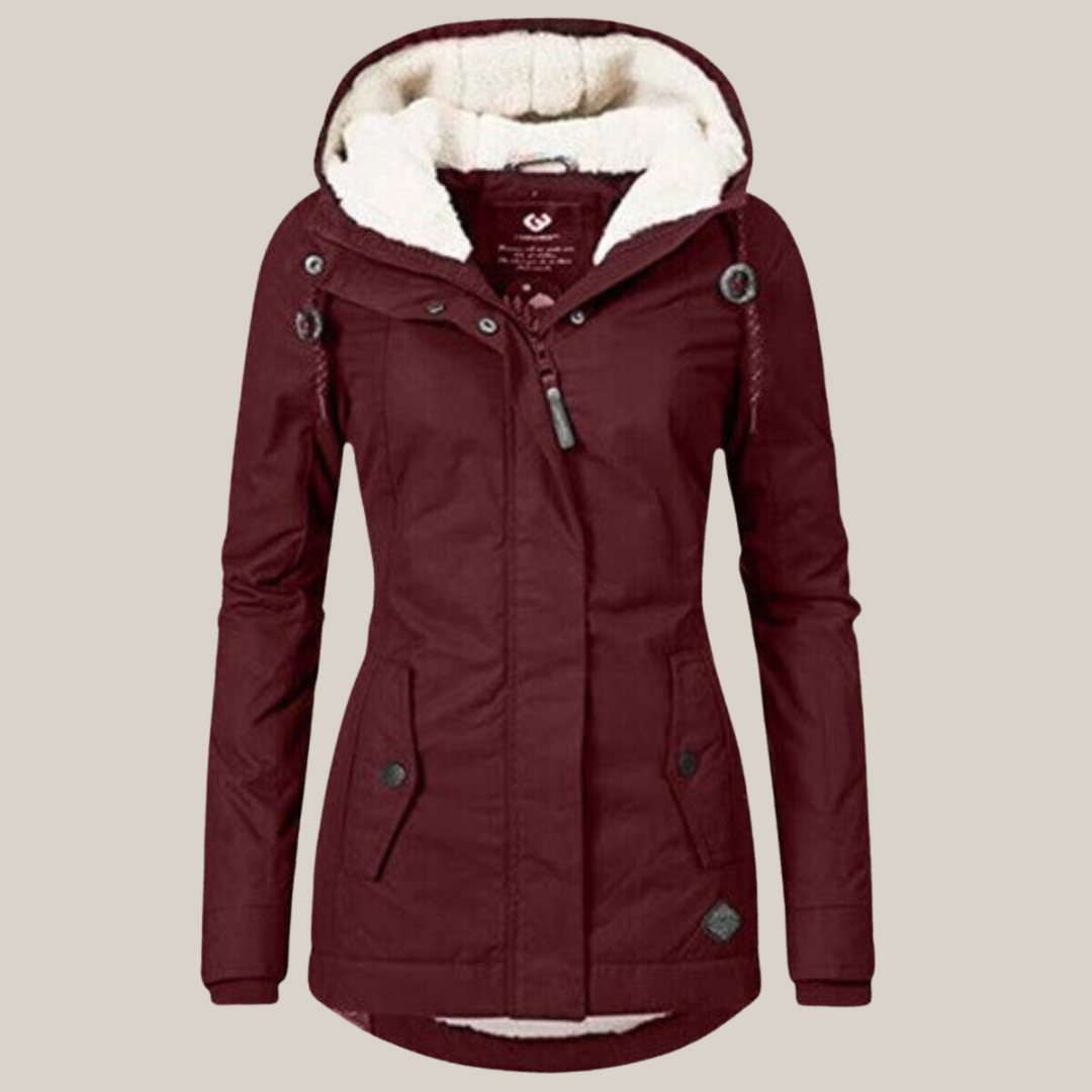 Damen Herbst-Jacke mit warmer Fütterung in Rot