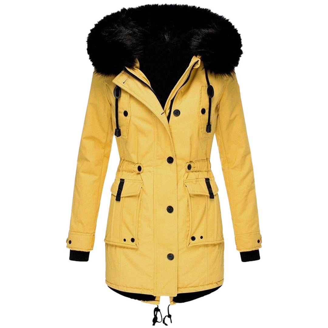 Damen Herbst-Mantel elegant für kühle Tage in Gelb
