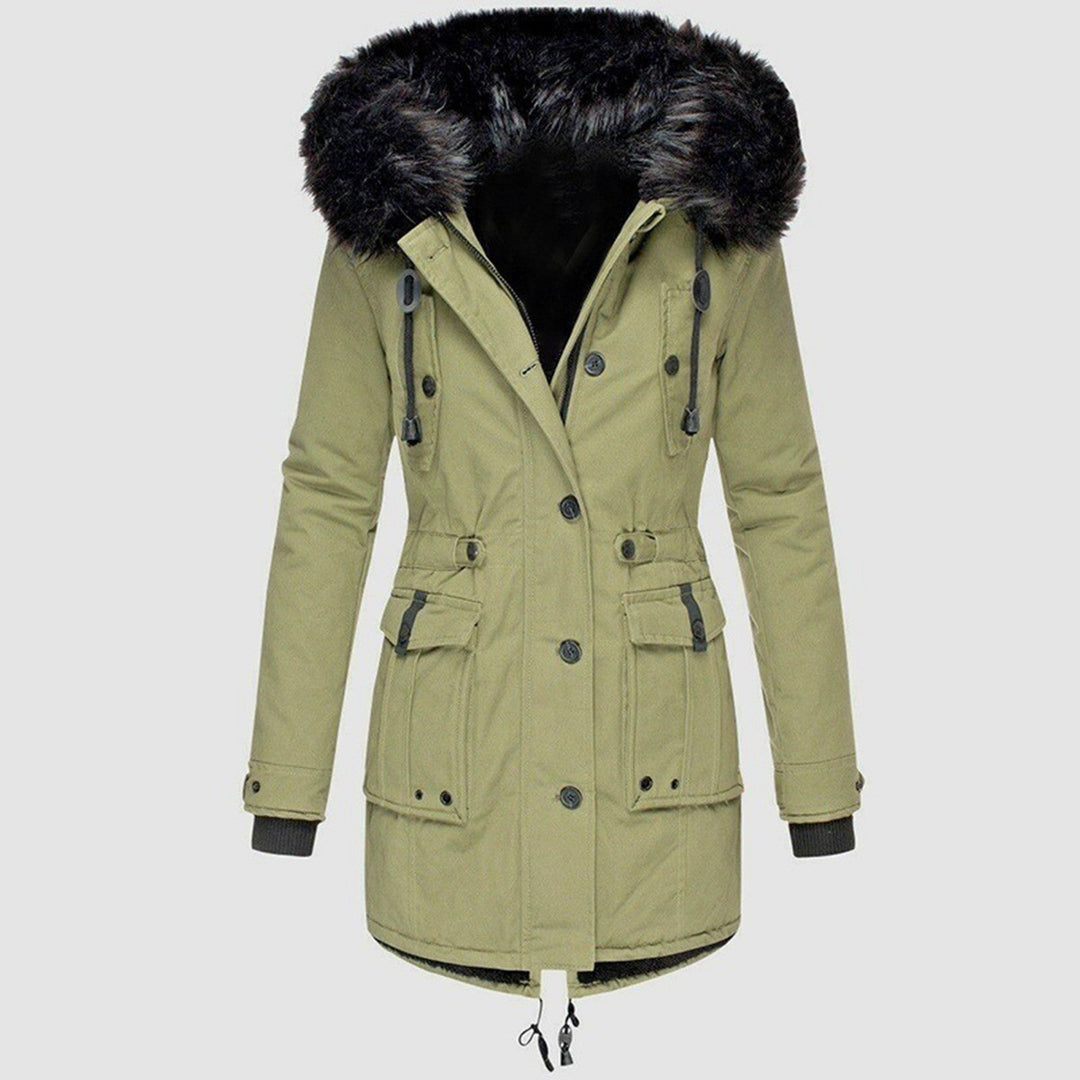 Damen Herbst-Mantel elegant für kühle Tage in Grün