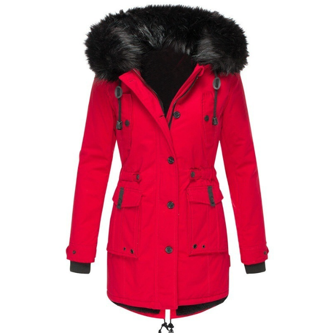 Damen Herbst-Mantel elegant für kühle Tage in Rot