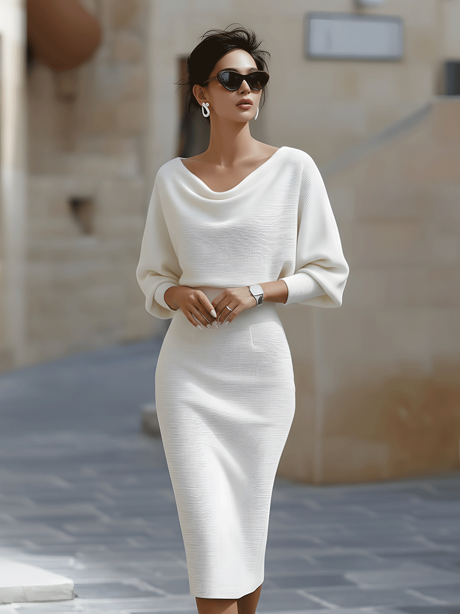 Damen Herbst Midikleid für Hochzeitsgäste