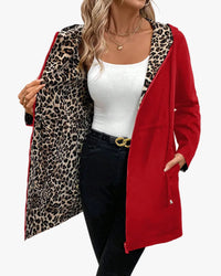 Emma | Damen Herbstjacke mit Tiermuster zum Wenden