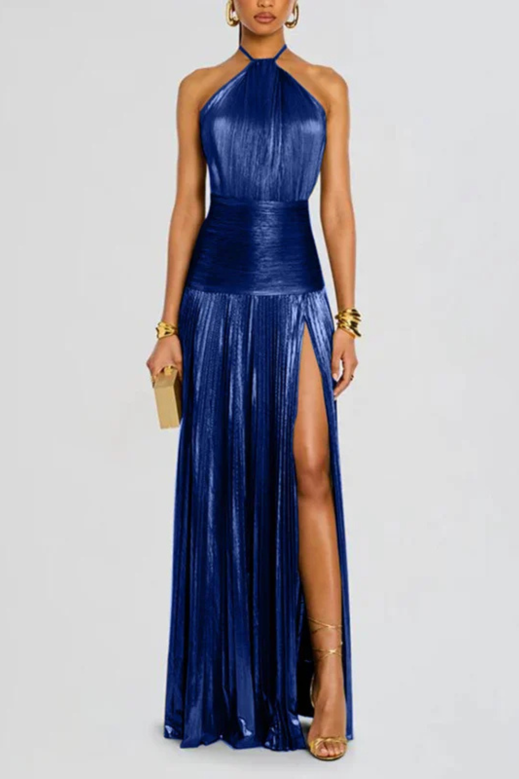 Damen Hochzeitsgast Kleid aus feinem Satin (11)