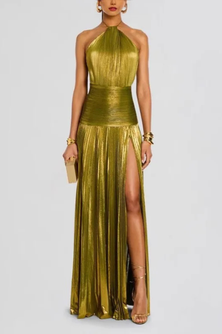 Damen Hochzeitsgast Kleid aus feinem Satin (4)