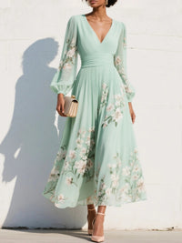 Victoria | Damen Hochzeitsgast-Kleid für Herbst im Midi-Chiffon-Stil